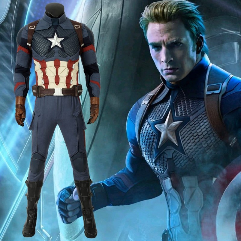 Captain America Costumes Avengers Endgame Steve Rogers Cosplay Costumes 