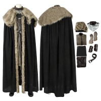 Jon Snow Costume Aegon Targaryen House Stark Cosplay Suit