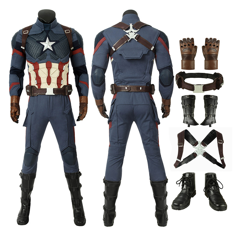 Avengers Endgame Steven Rogers Captain America Cosplay Costume Handmade 