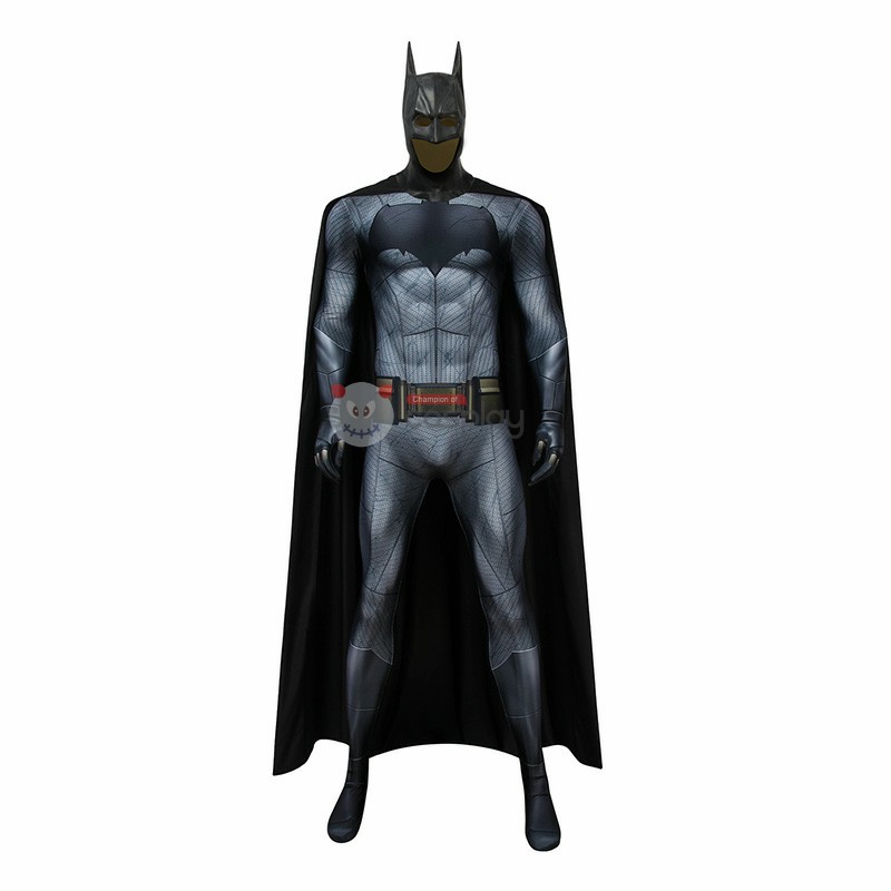 Black Bruce Wayne Zentai Polyester Jumpsuit Cosplay Costume