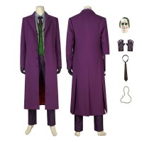 Purple Heath Ledger Cosplay Suit Black Knight Costume