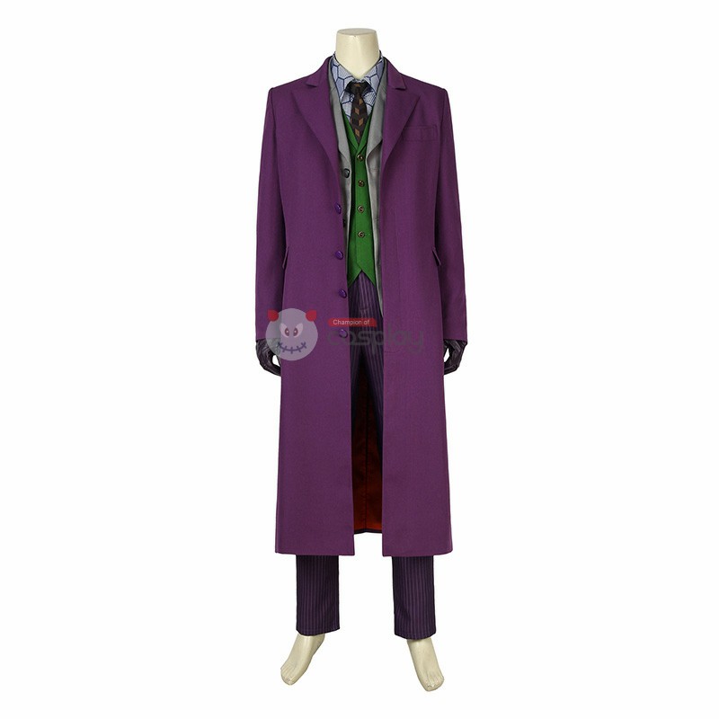 Purple Heath Ledger Cosplay Suit Black Knight Costume