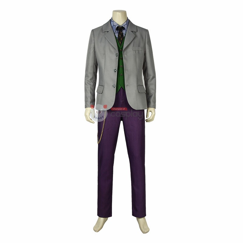Purple Heath Ledger Cosplay Suit Black Knight Costume