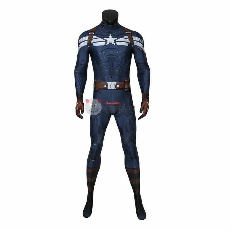 Captain America Costume Steve Rogers Jumpsuit Bodysuit Cosplay