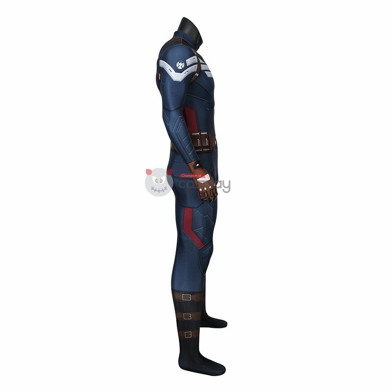 Captain America Costume Steve Rogers Jumpsuit Bodysuit Cosplay