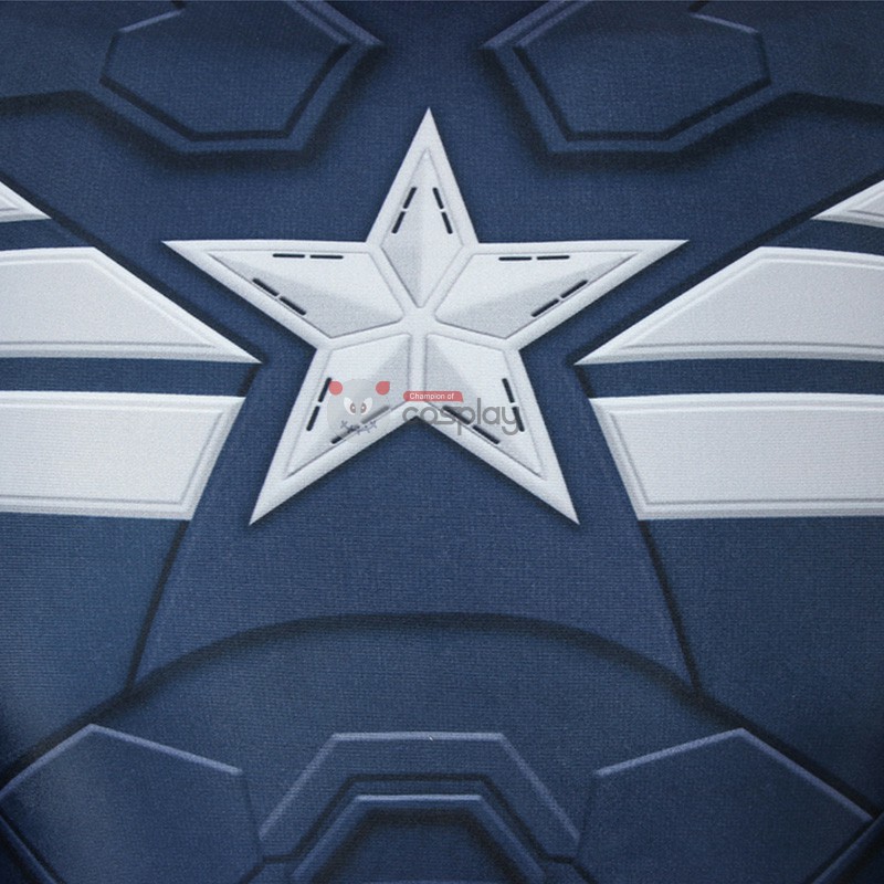 Captain America Costume Steve Rogers Jumpsuit Bodysuit Cosplay