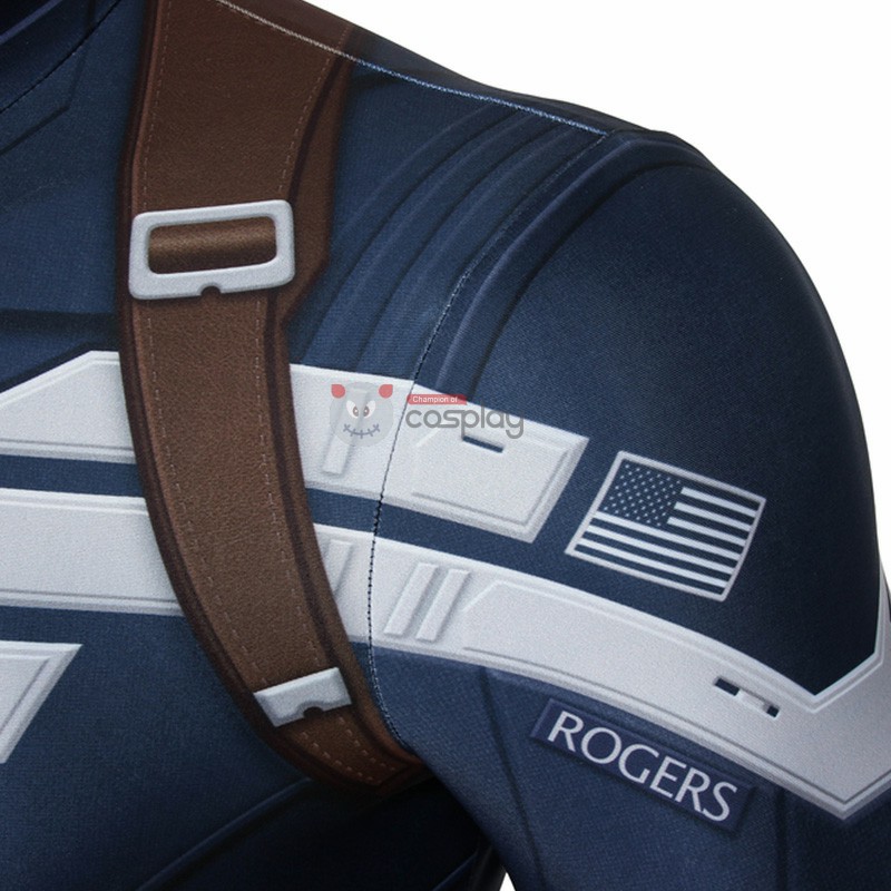 Captain America Costume Steve Rogers Jumpsuit Bodysuit Cosplay