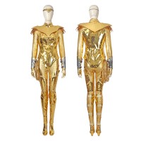 Diana Prince Golden Costume DC Wonder Woman 1984 Cosplay Costumes