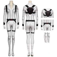 Natasha Romanoff White Jumpsuit 2020 Movie Black Widow Cosplay Costume