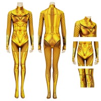 Diana Prince Polyester Zentai Jumpsuit Woman 1984 Golden Cosplay Costume