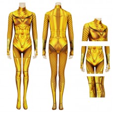 Diana Prince Polyester Zentai Jumpsuit Woman 1984 Golden Cosplay Costume
