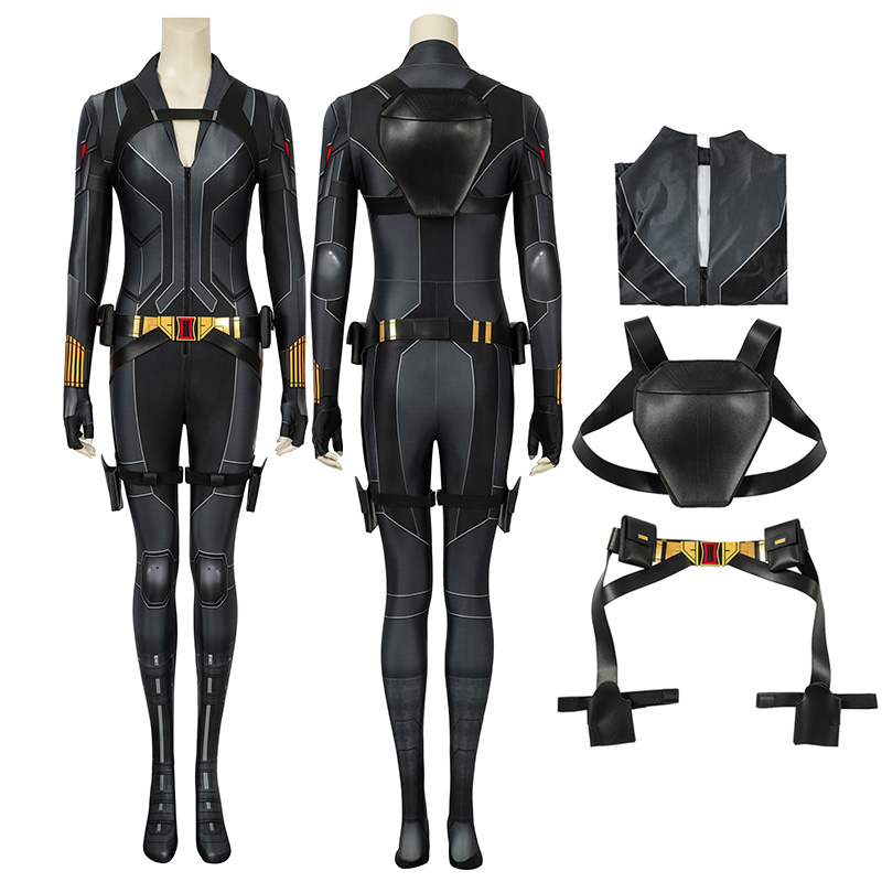 2020 Black Widow Natasha Romanoff Cosplay Costume Jumpsuit Halloween Outfit 