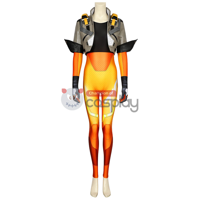 Overwatch Deluxe Tracer Costume for Kids Large 10-12 NWT 