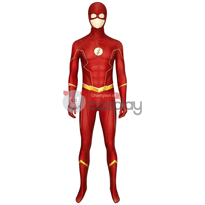 Barry Allen Jumpsuit Red Champion Cosplay Costumes