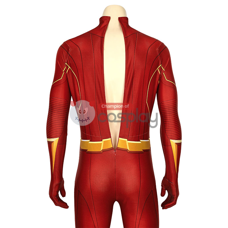 Barry Allen Jumpsuit Red Champion Cosplay Costumes