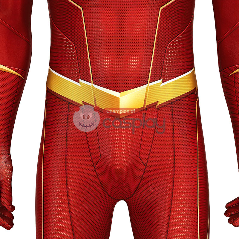 Barry Allen Jumpsuit Red Champion Cosplay Costumes