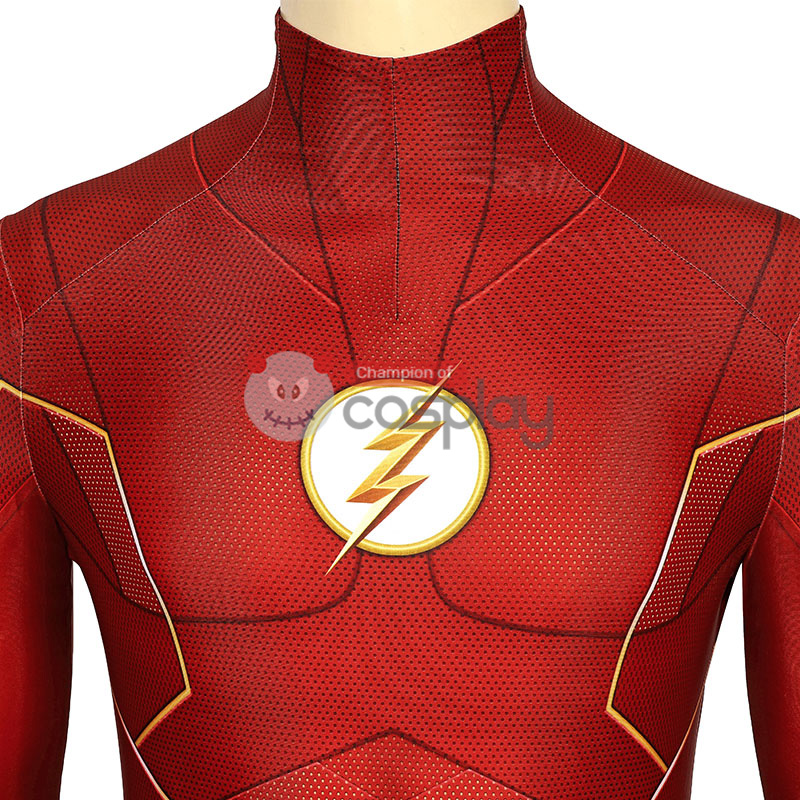Barry Allen Jumpsuit Red Champion Cosplay Costumes