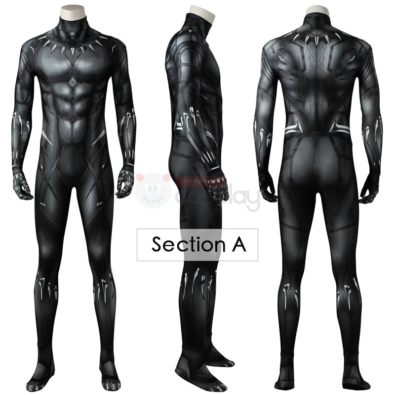 Ready To Ship Black Panther Jumpsuit T'Challa Cosplay Costumes