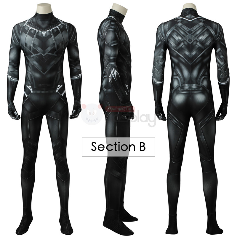 Black Panther Jumpsuit T'Challa Cosplay Costumes