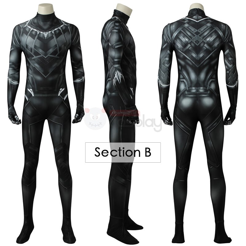 Black Panther Jumpsuit T'Challa Cosplay Costumes