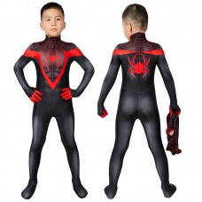 Kids Ultimate Spider Man Cosplay Costume Spiderman PS5 Miles Morales Jumpsuit