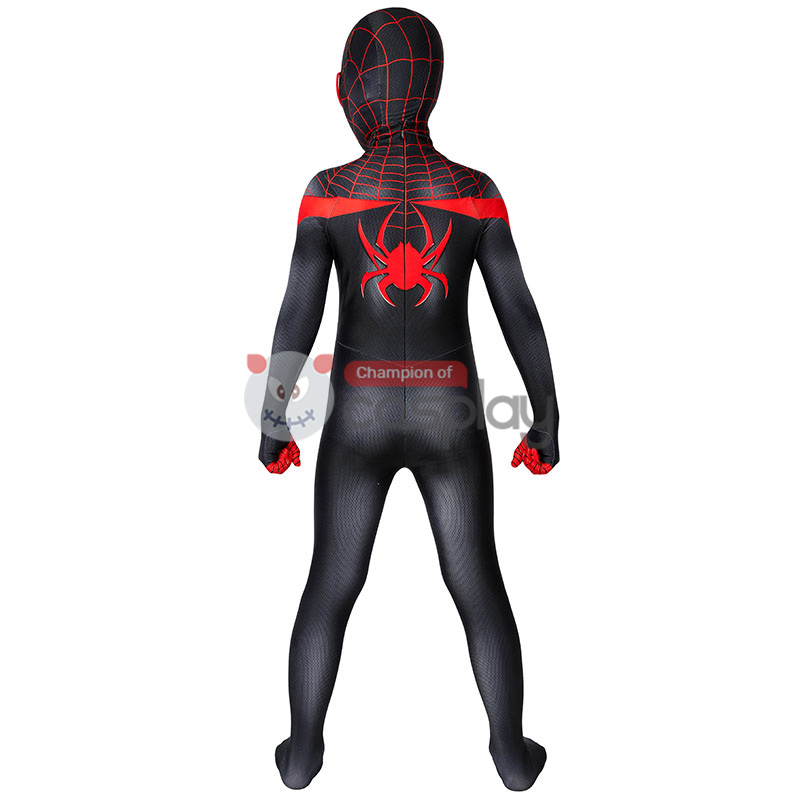 Kids Ultimate Spider Man Cosplay Costume Spiderman PS5 Miles Morales Jumpsuit