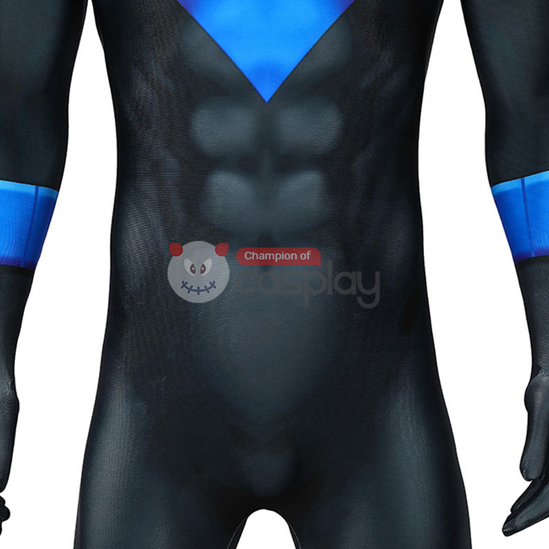 Batman Costumes Under the Red Hood Nightwing Richard Grayson Jumpsuit Cosplay Costume