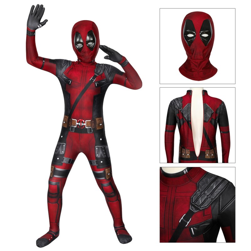 Enfants Garçons Deadpool Fancy Dress Party Jumpsuit Costume