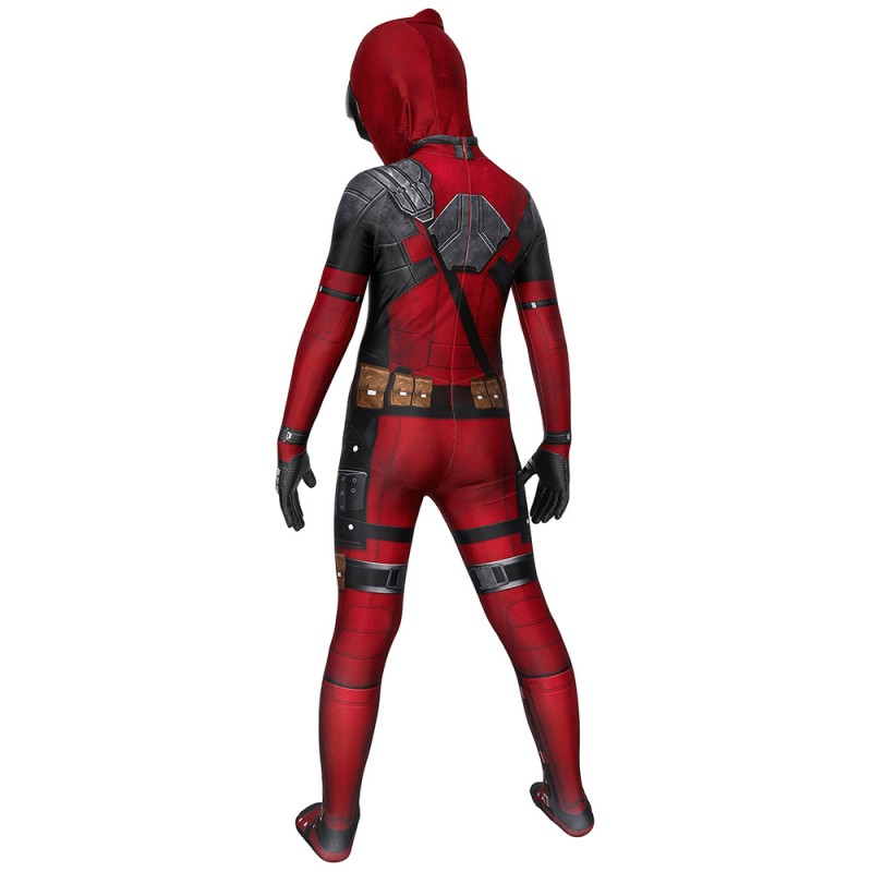 Kids Deadpool Cosplay Costume Deadpool Jumpsuit full set