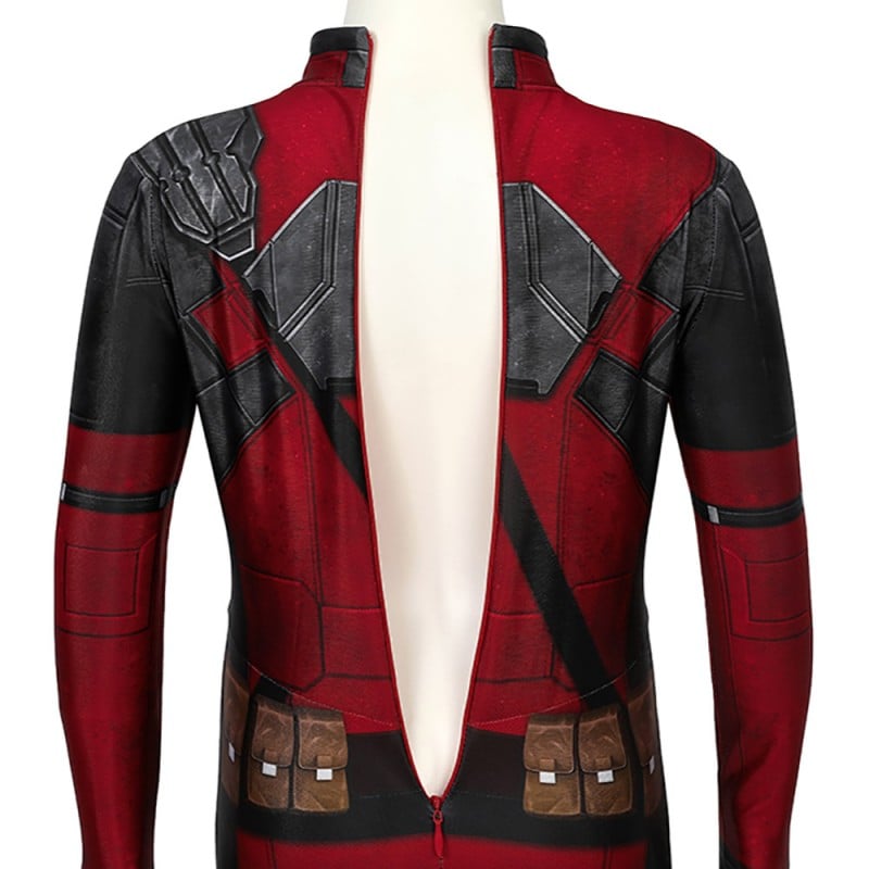 Kids Deadpool Cosplay Costume full set Jumpsuit