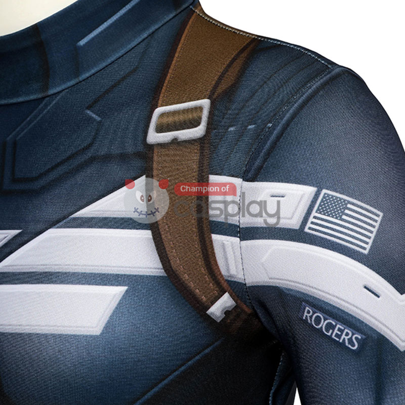 Captain America The Winter Soldier Steve Rogers Cosplay Jumpsuit for Kids