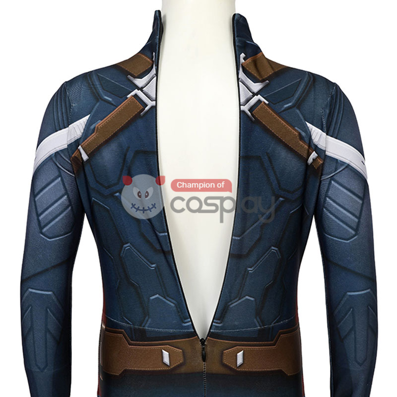 Captain America The Winter Soldier Steve Rogers Cosplay Jumpsuit for Kids