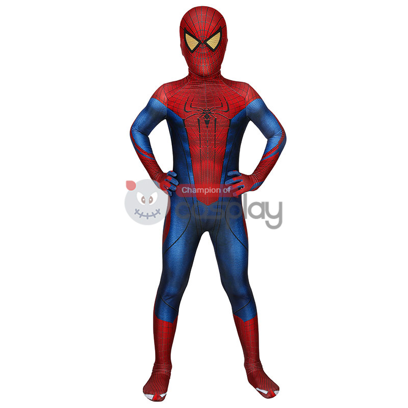 Kids The Amazing Spider-Man Peter Parker Cosplay Costume