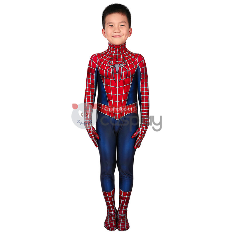 Spider Man Jumpsuit Tobey Maguire Cosplay Costume for Kids
