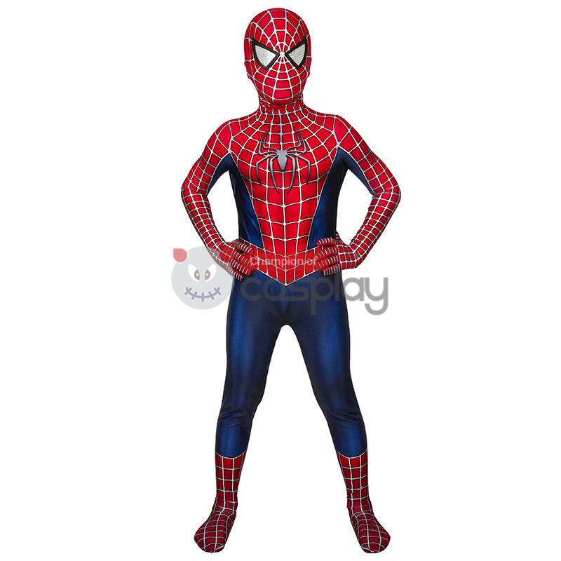 Spider Man Jumpsuit Tobey Maguire Cosplay Costume for Kids