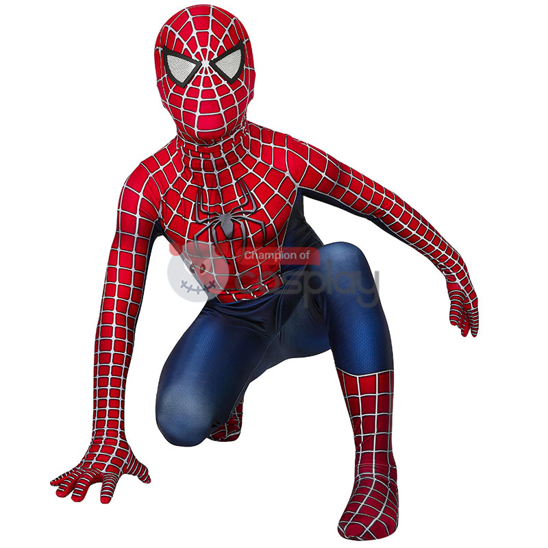 Spider Man Jumpsuit Tobey Maguire Cosplay Costume for Kids