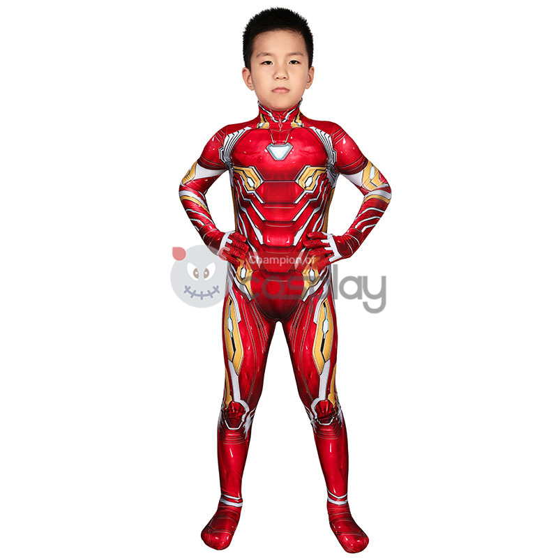 Iron Man Jumpsuit The Avengers Tony Stark Cosplay Costume for Kids