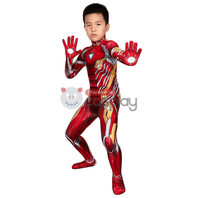 Iron Man Jumpsuit The Avengers Tony Stark Cosplay Costume for Kids