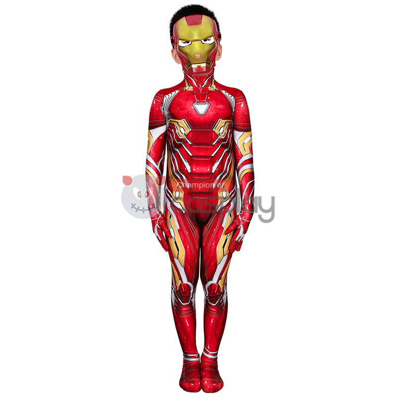 Iron Man Jumpsuit The Avengers Tony Stark Cosplay Costume for Kids