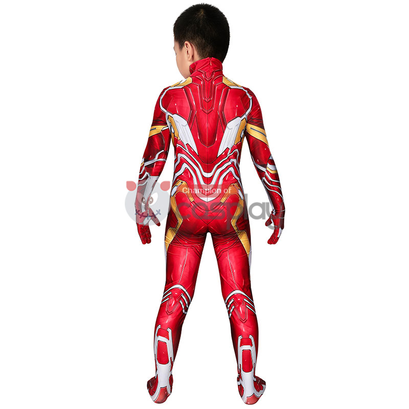 Iron Man Jumpsuit The Avengers Tony Stark Cosplay Costume for Kids