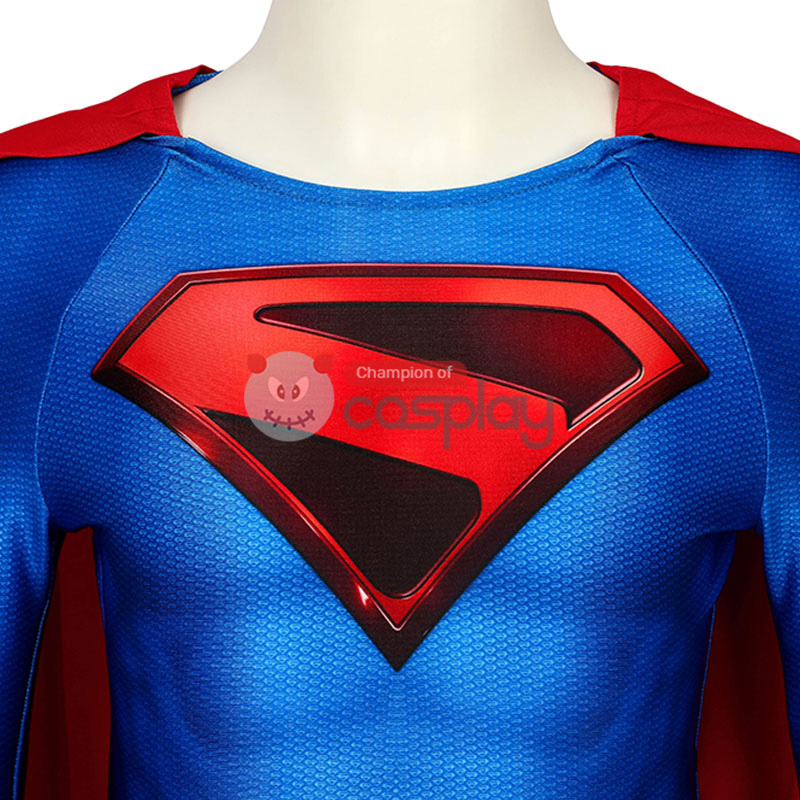 Crisis on Infinite Earths Superman Kal-El Cosplay Costume Clark Kent Jumpsuit for Kids