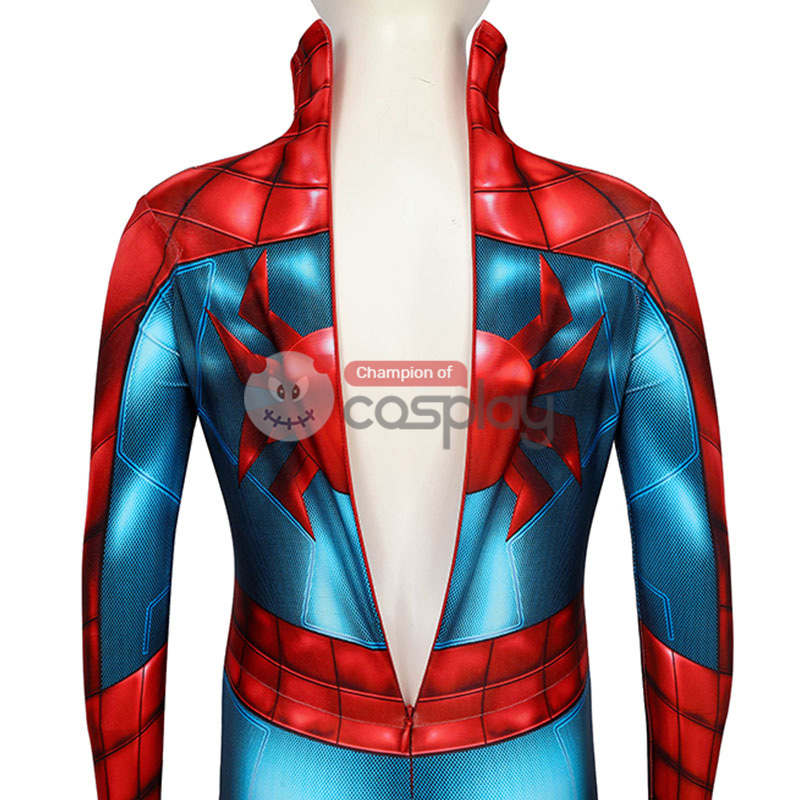 Spider-Armor MK IV Cosplay Costume Spiderman Jumpsuit for Kids