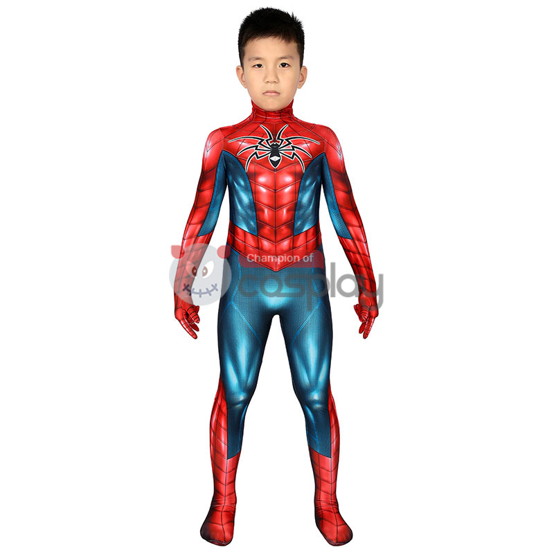 Spider-Armor MK IV Cosplay Costume Spiderman Jumpsuit for Kids