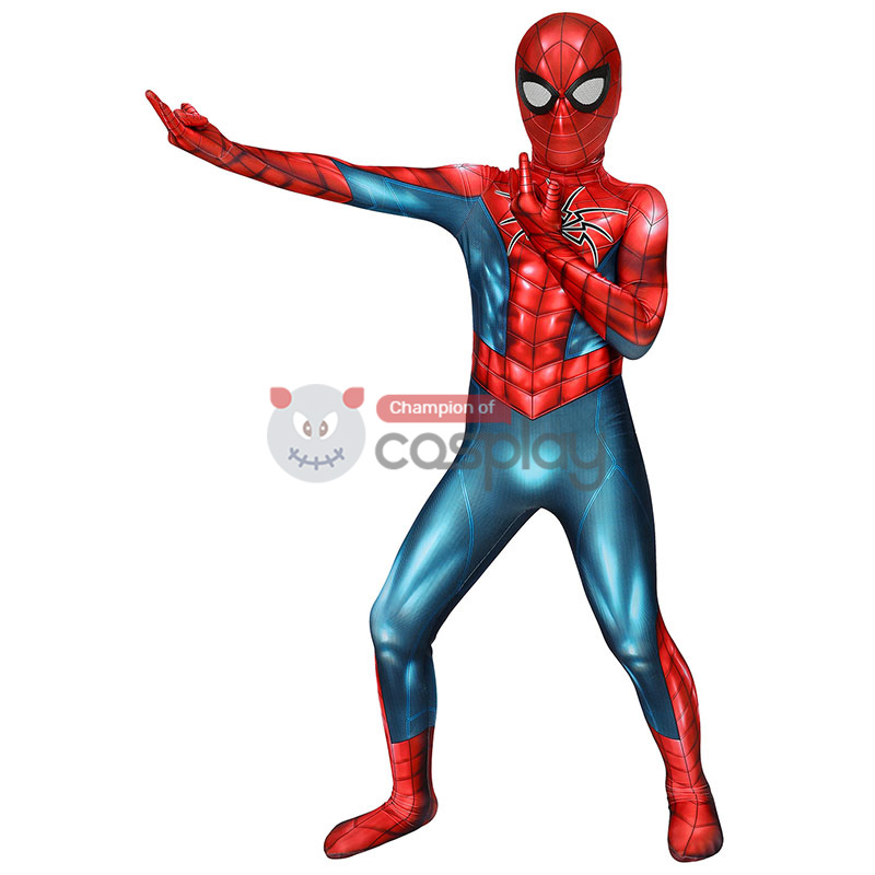 Spider-Armor MK IV Cosplay Costume Spiderman Jumpsuit for Kids