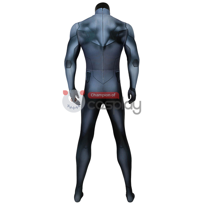 Son Of Batman Damian Wayne Cosplay Costume Nightwing Jumpsuit for Adult