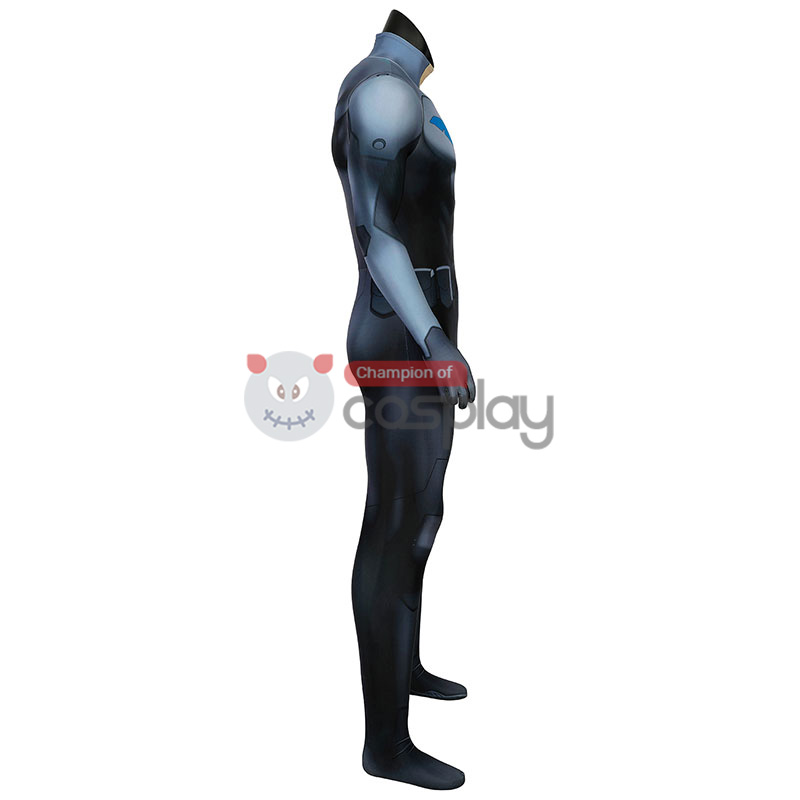 Son Of Batman Damian Wayne Cosplay Costume Nightwing Jumpsuit for Adult