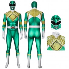 Ready To Ship Green Power Ranger Jumpsuit Mighty Morphin Power Rangers Burai Dragon Ranger Cosplay Costume