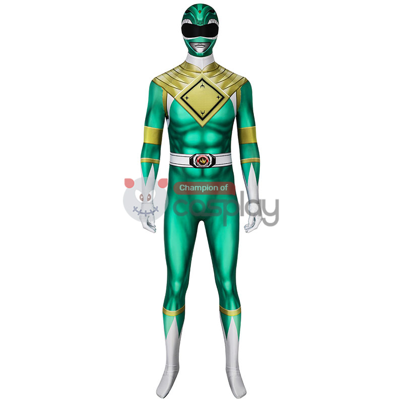 Ready To Ship Male Medium Size Green Mighty Morphin Power Rangers Jumpsuit