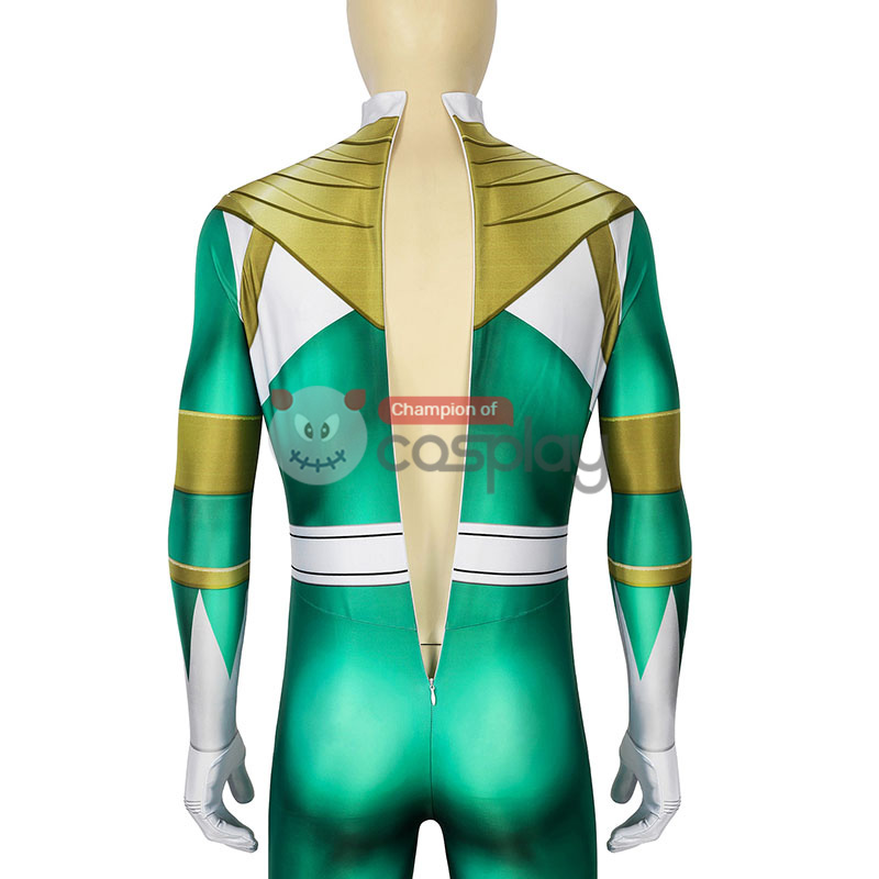 Ready To Ship Green Power Ranger Jumpsuit Mighty Morphin Power Rangers Burai Dragon Ranger Cosplay Costume