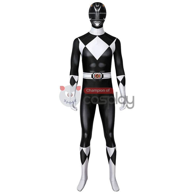 Ready To Ship Black Power Ranger Jumpsuit Mighty Morphin Power Rangers Burai Dragon Ranger Cosplay Costume